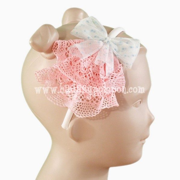 Comprar online diadema bebe rosa palo y camel P3509