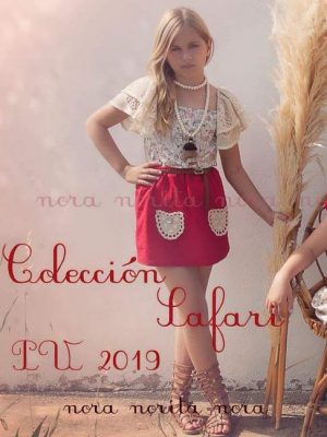 Conjunto Falda Y  Camiseta Safari