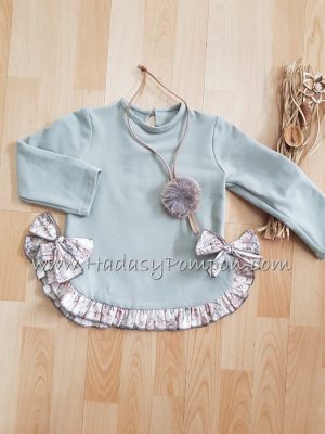 Sudadera Verde Con Lazos